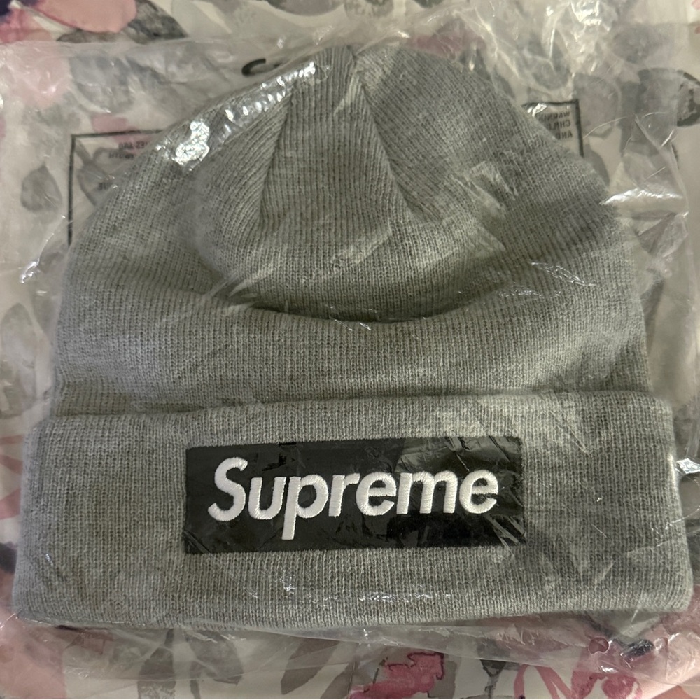 Supreme Gray Beanie
